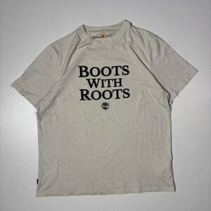 2000s Timberland Boots With Roots Graphic T-Shirt - L